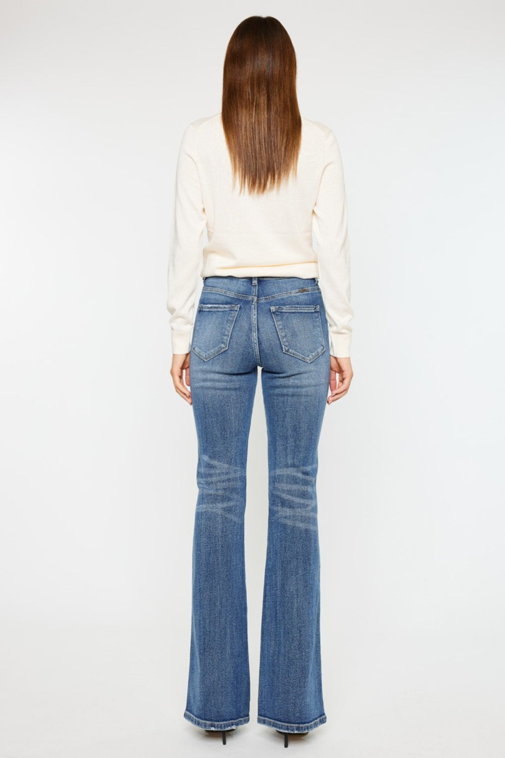 Kancan Cat's Whiskers High Waist Flare Jeans - Myfave Denim