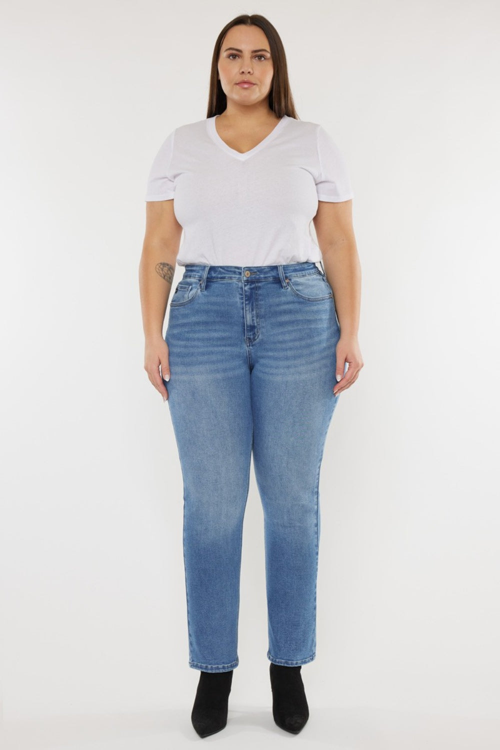 Kancan Full Size Cat's Whiskers High Waist Jeans - Myfave Denim