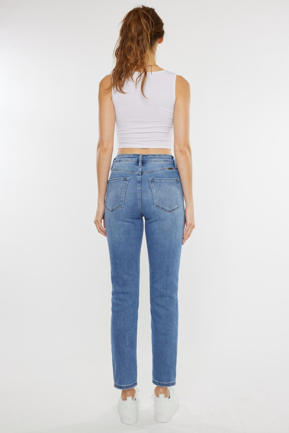 Kancan Full Size Cat's Whiskers High Waist Jeans - Myfave Denim