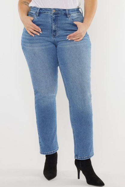 Kancan Full Size Cat's Whiskers High Waist Jeans - Myfave Denim