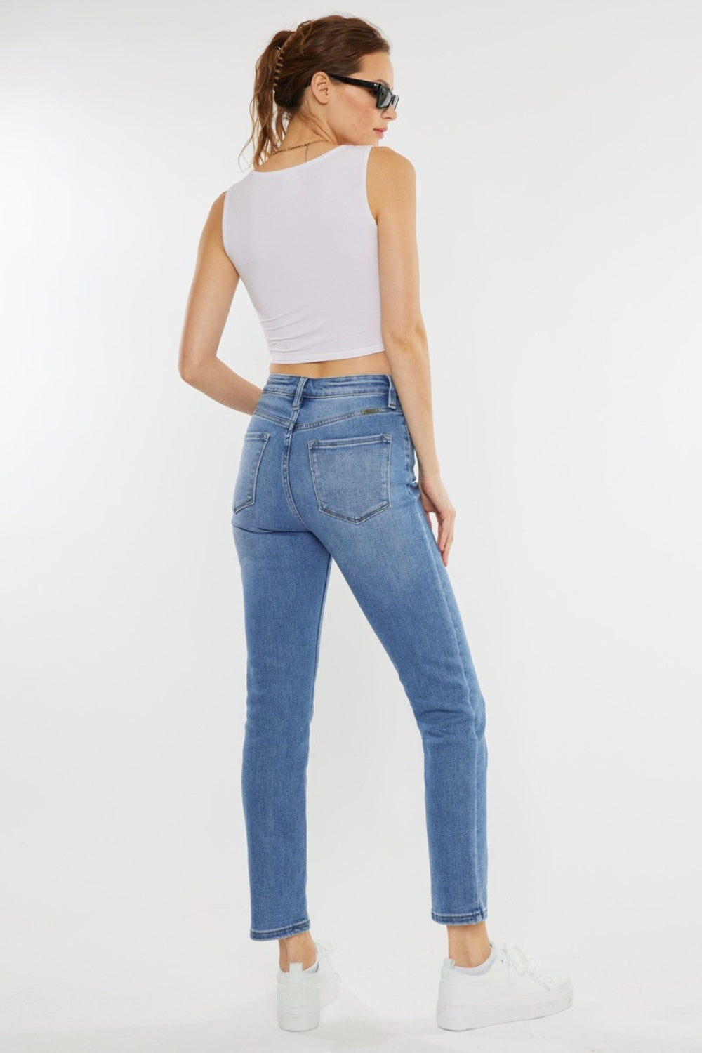 Kancan Full Size Cat's Whiskers High Waist Jeans - Myfave Denim