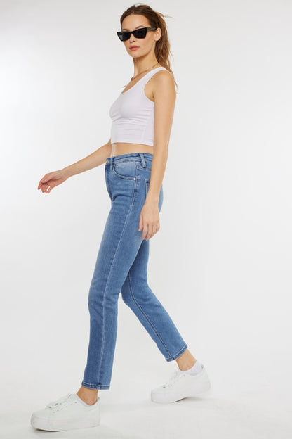 Kancan Full Size Cat's Whiskers High Waist Jeans - Myfave Denim