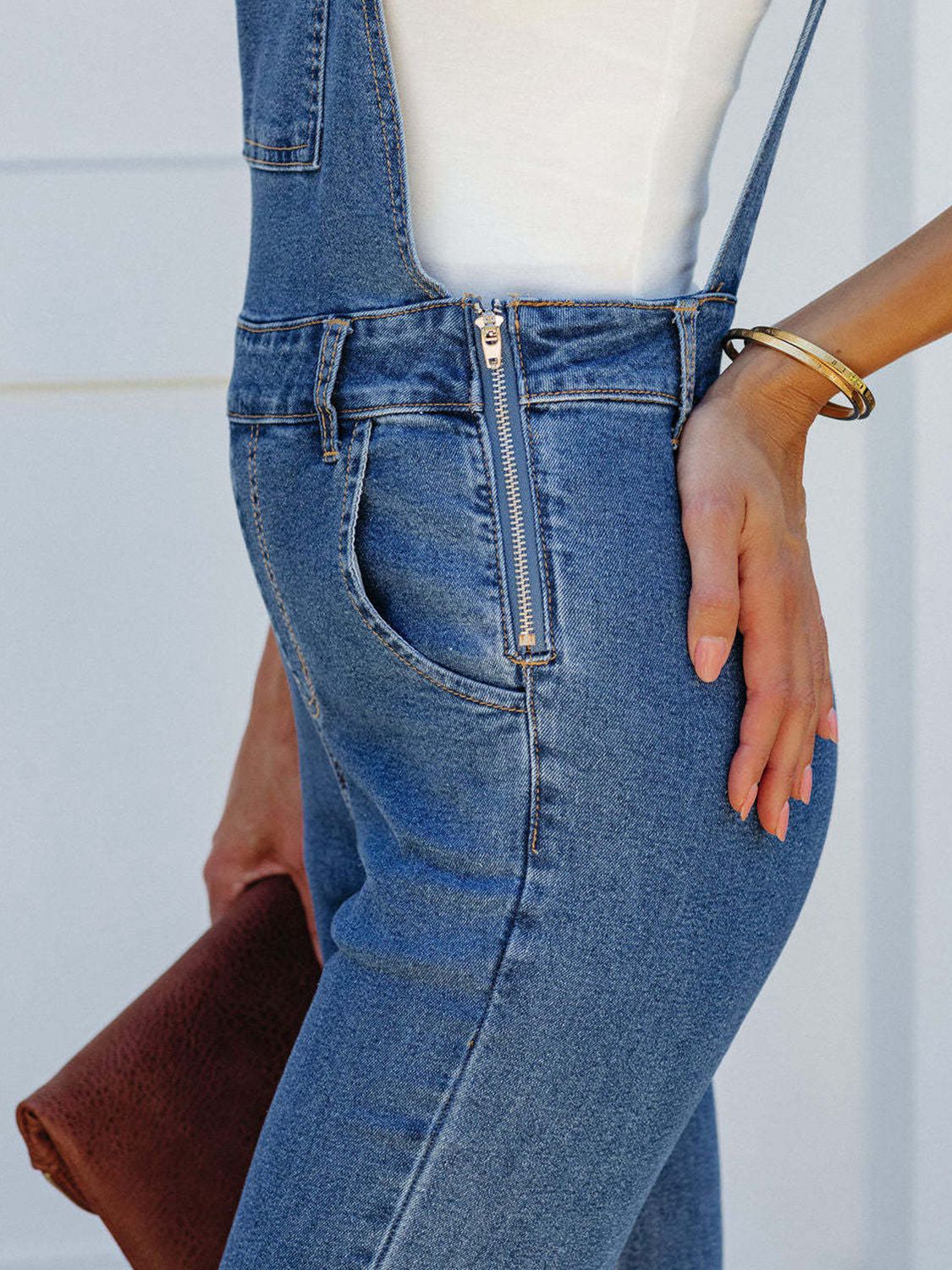 Raw Hem Denim Overall - Myfave Denim